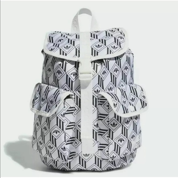Adidas Women's Originals Utility Mini Backpack Girls Monogram Bags White LP6173